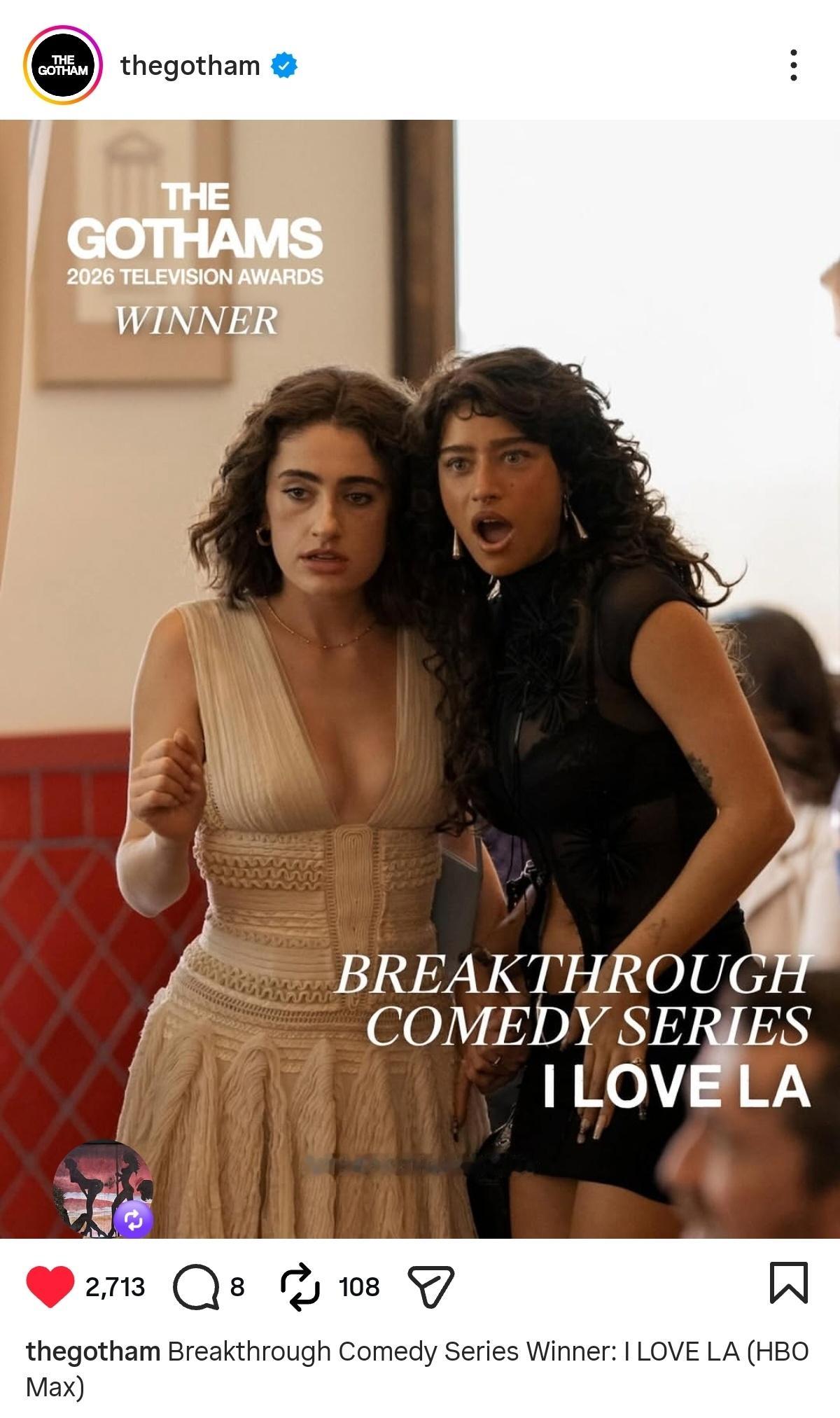 Breakthrough Comedy Series Winner: I LOV