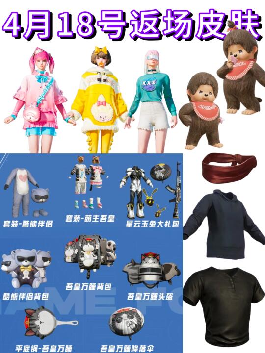 4月18号和平精英返场皮肤、价格