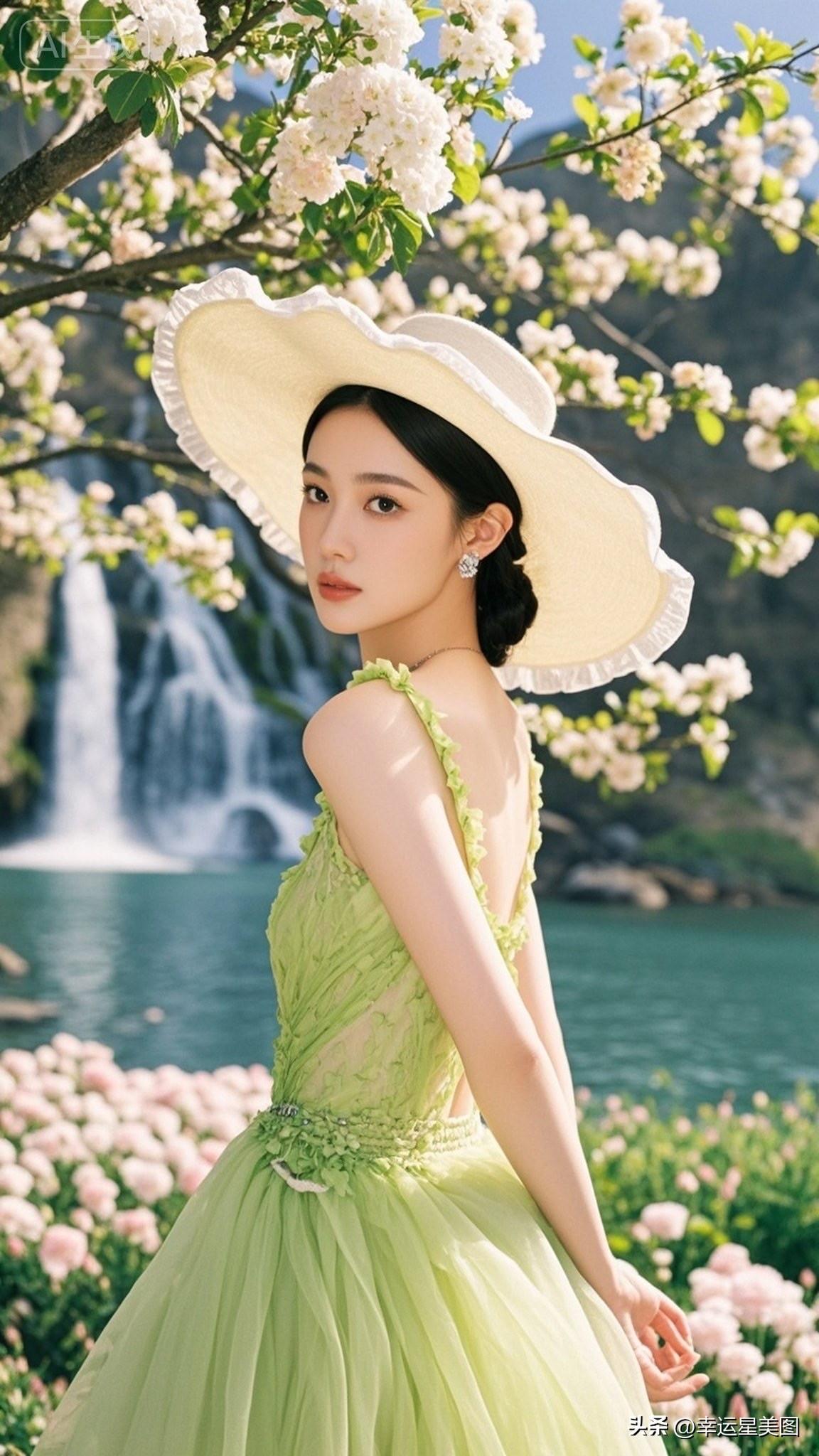 春日仙境，花海瀑布，梦幻少女，美不胜收！