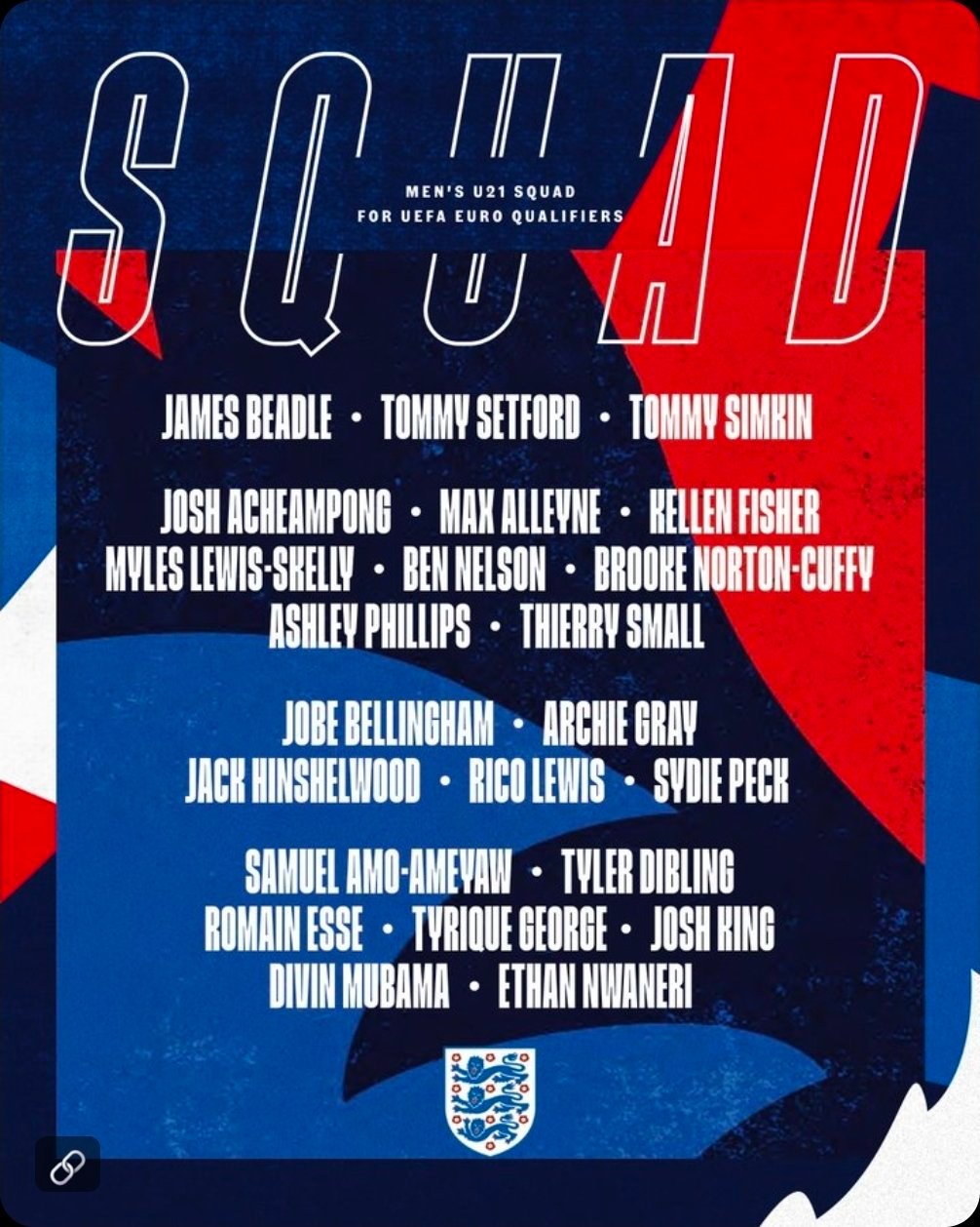 斯凯利和恩瓦内里入选英格兰U21大名单！枪手动态 英格兰队 阿森纳