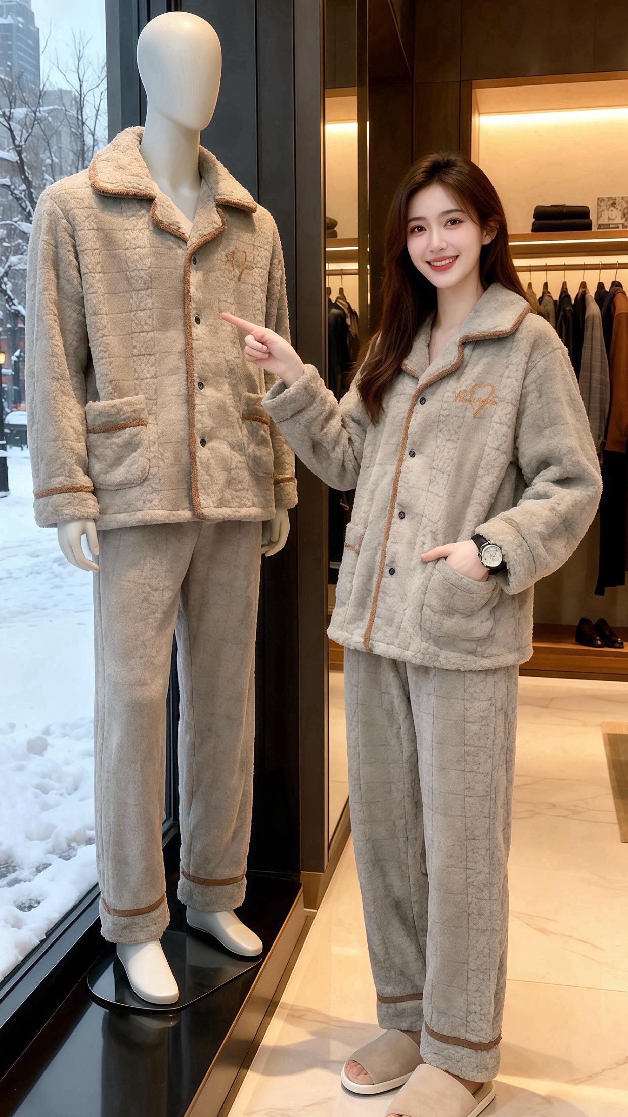 男士保暖套装 家居服套装 家居服分享  冬季穿搭 男士穿搭