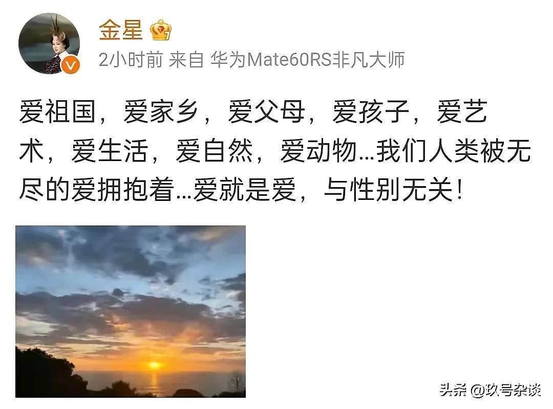 金星见阴谋被戳穿，仍试图发文狡辩，想要为他所爱的各种事物辩解。你想爱你的彩虹旗，