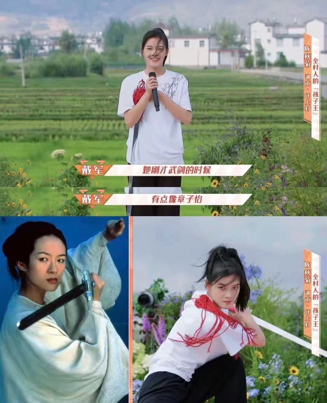 #这舞剑梦回卧虎藏龙时的章子怡#  有实力真好，陈秋菊能被夸像章子怡，不像我只会
