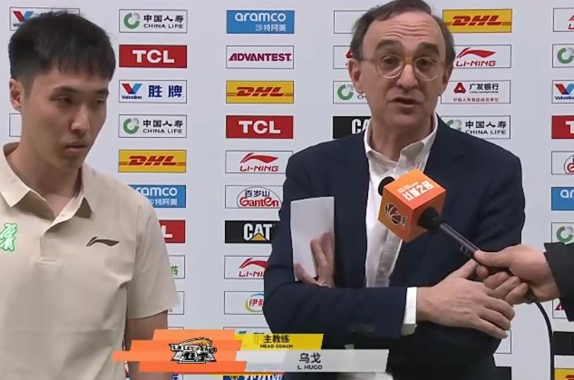辽宁男篮主场战胜广州男篮豪取六连胜的赛后采访，主教练乌戈说道：“赛前我就跟队员交
