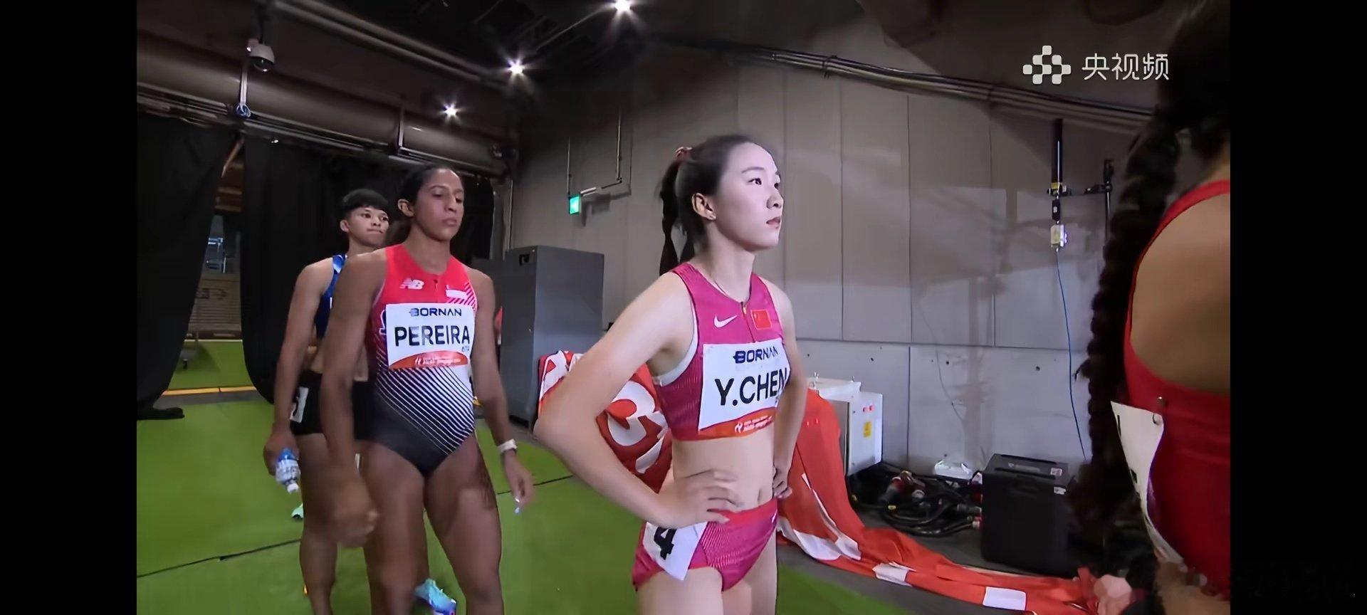 陈妤颉亮相名古屋亚运会女子百米预赛。 ​​​