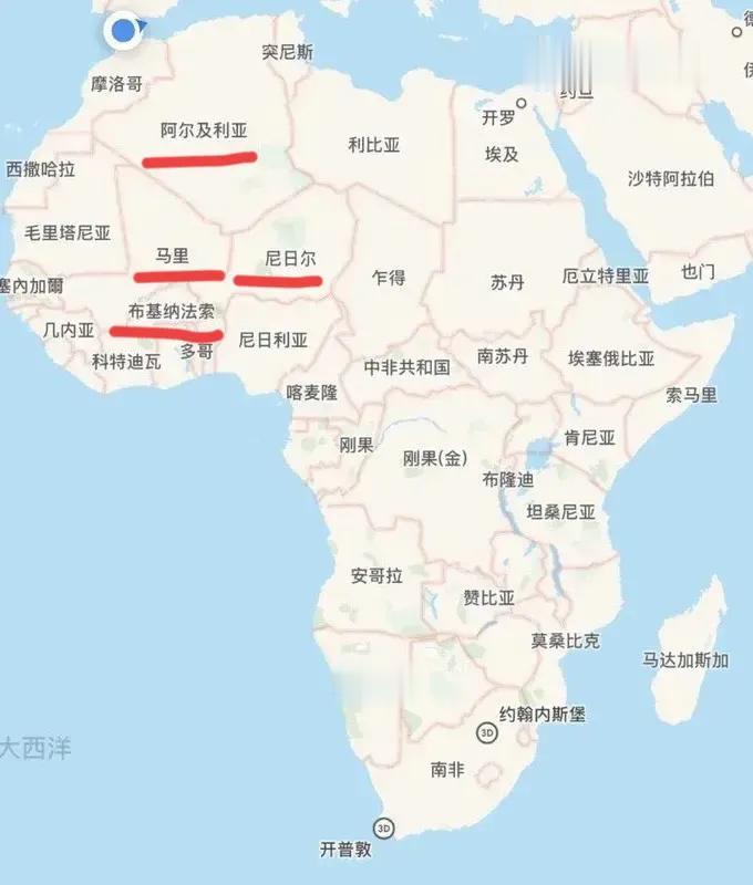 尼日尔局势升级，法国和俄罗斯谁是赢家？目前尼日尔，阿尔及利亚，马里，布基纳法索，