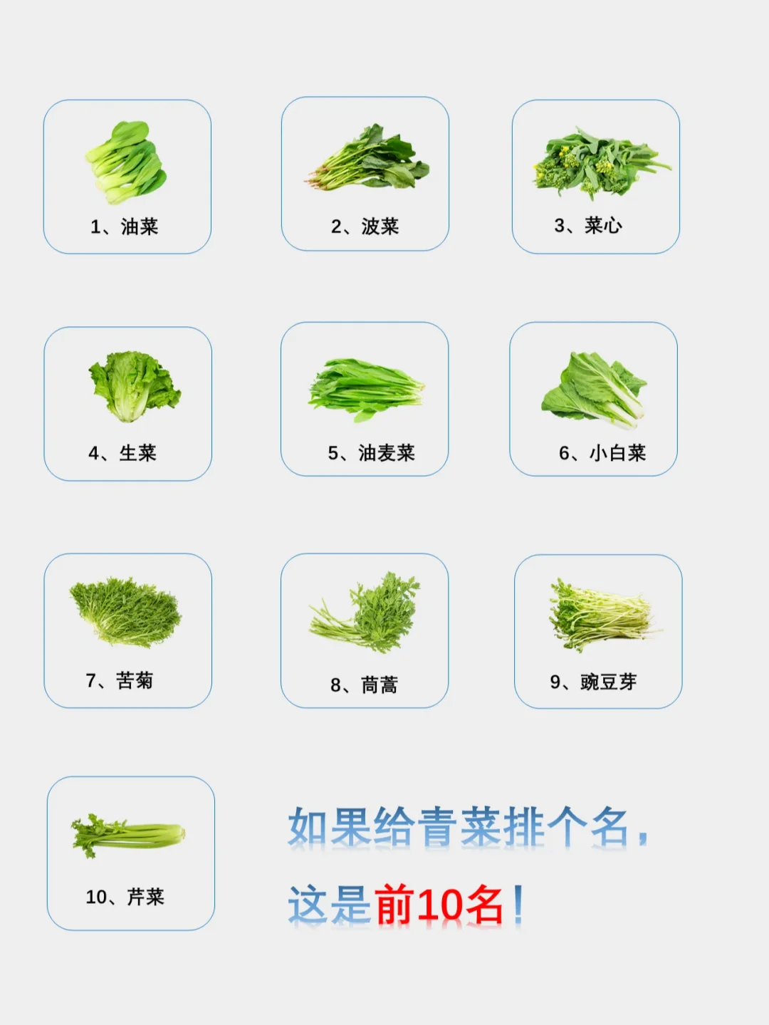 如果给青菜排个名，这是前🔟名