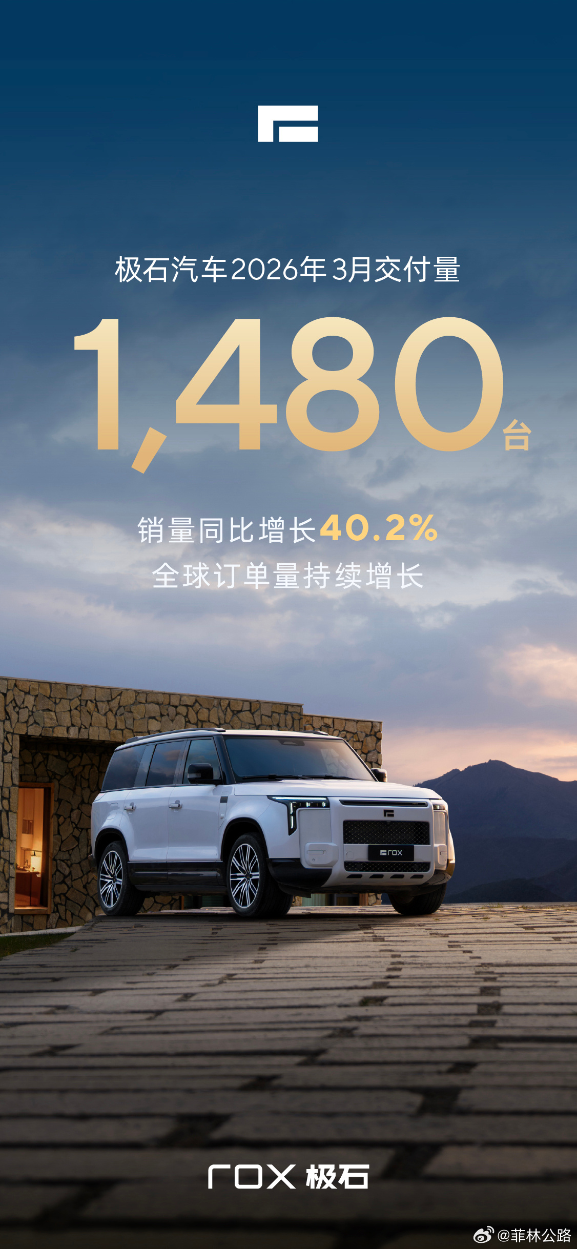 极石汽车3月交付1480台！逆势而上，同比增长 40.2%，以实力穿越周期，用势