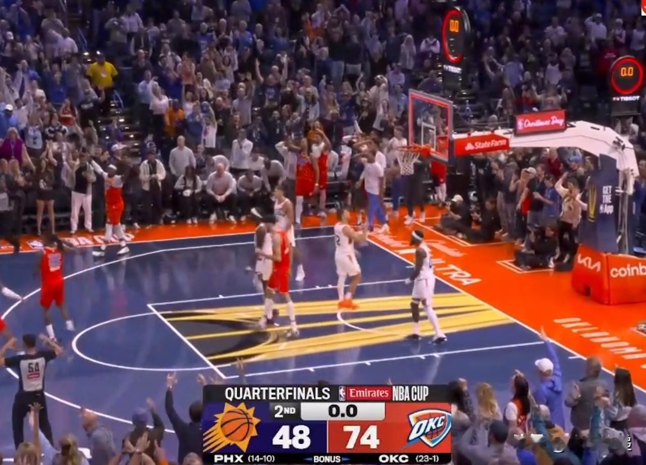 雷霆狂胜太阳挺进NBA杯赛四强。NBA杯赛四分之一淘汰赛。雷霆与太阳迎来本赛季第