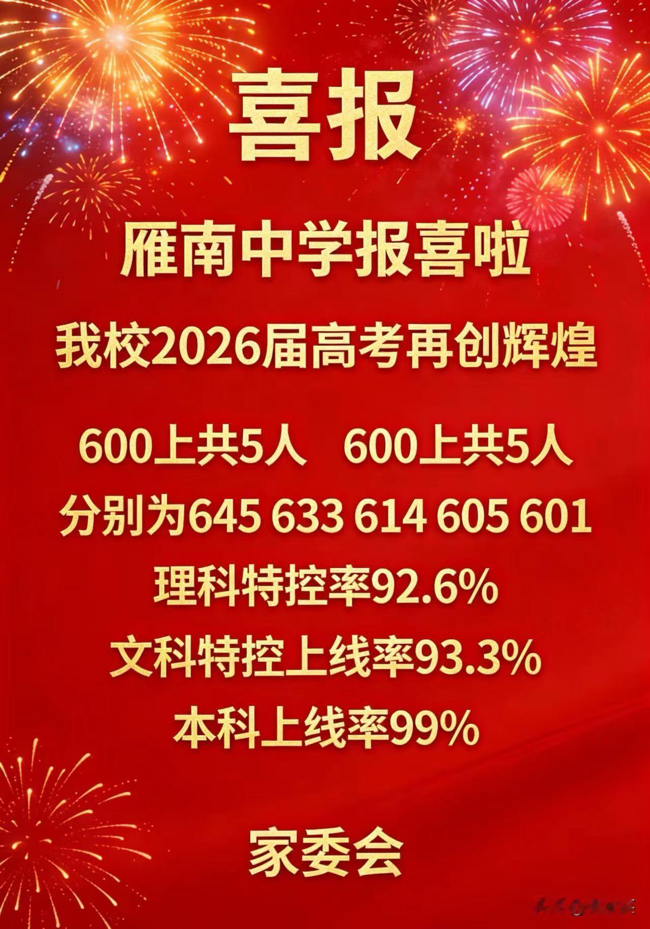 所有的披星戴月，终有温柔回响！2026年高考圆满落幕，西安雁南中学高三学子凭实力