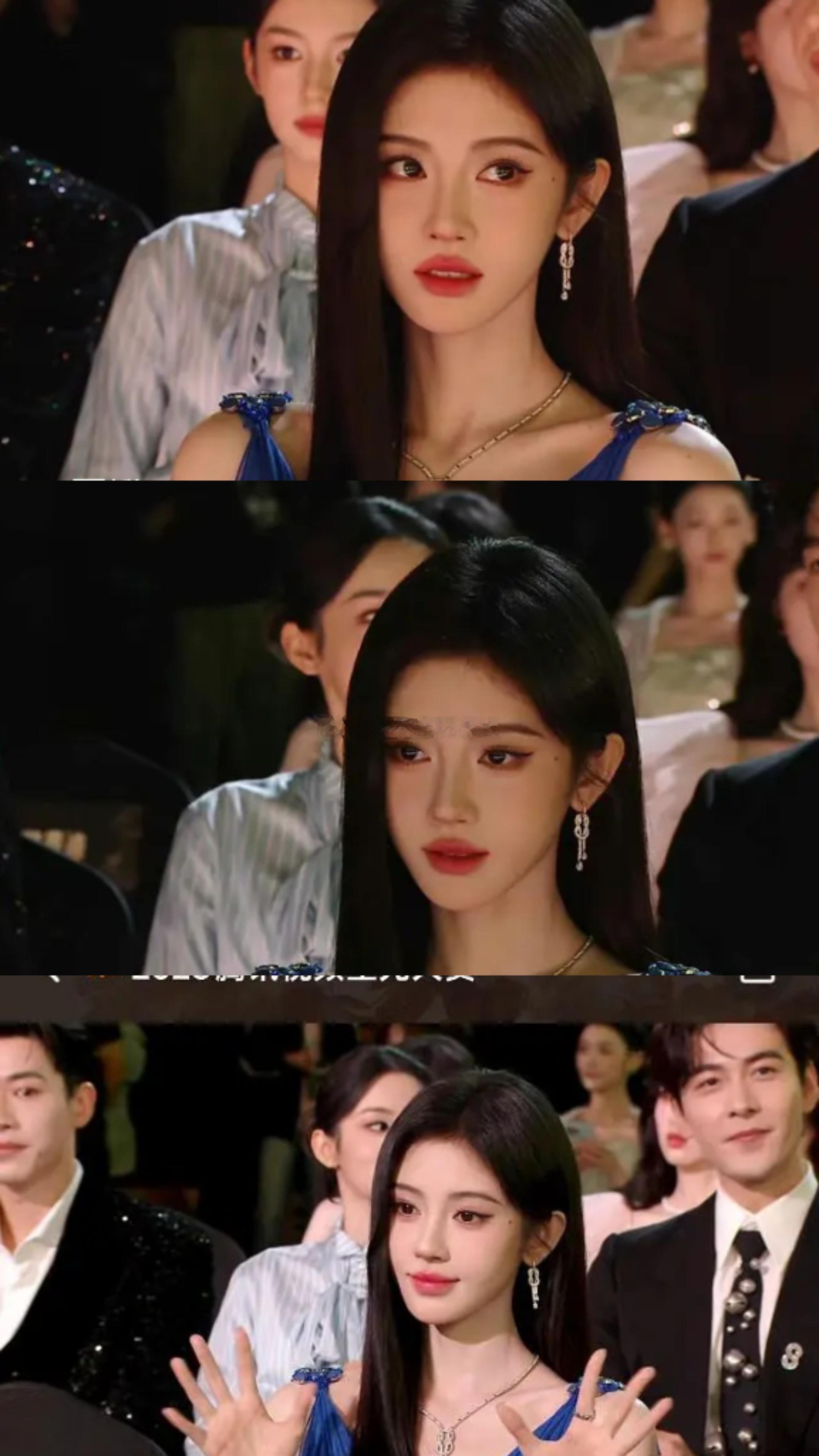 鞠婧祎:星光大赏内场镜头怼脸直拍。 