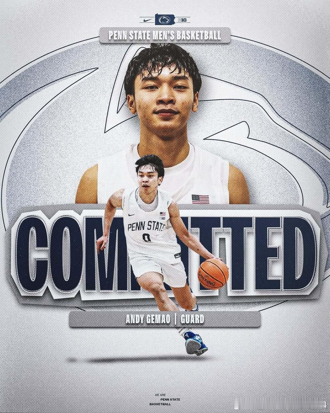 菲律宾后卫Andy Gemao承诺加盟宾夕法尼亚州立大学这位身高6尺1寸（约1.