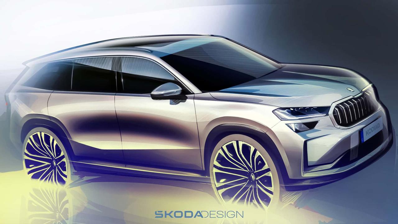 斯柯达的设计超过了大众？2024款斯柯达Kodiaq外观设计草图发布，这造型是不