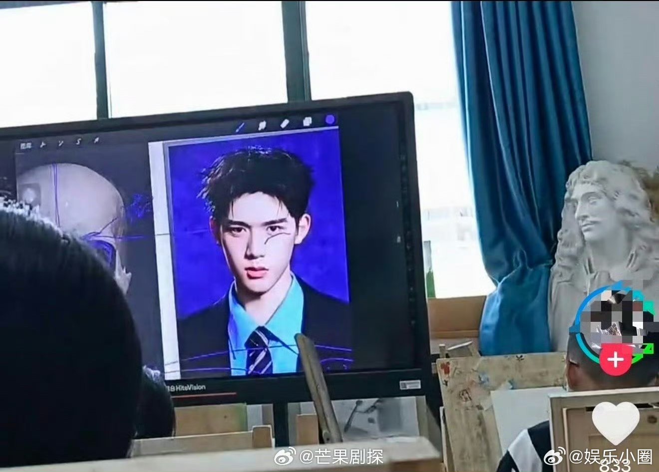 官俊臣照片被用来做美术课案例美术老师拿官俊臣照片分析三庭五眼 这张脸真的很正，难