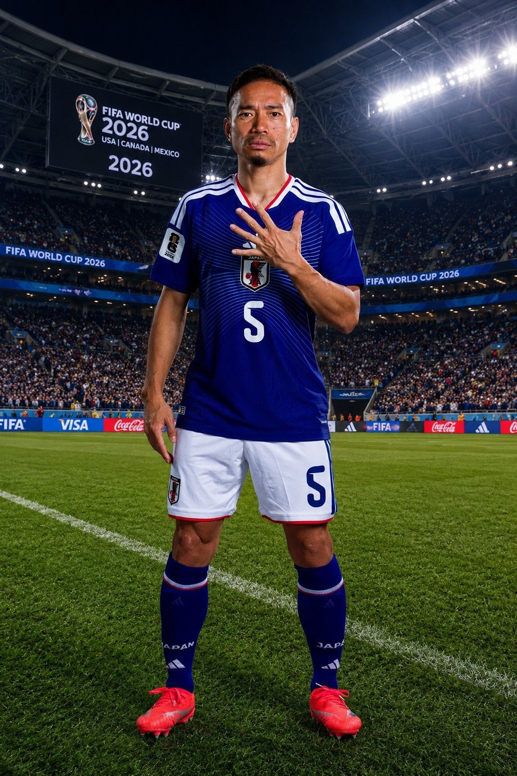 长友佑都（Yuto Nagatomo）成为首位参加过5届国际足联世界杯（FIFA
