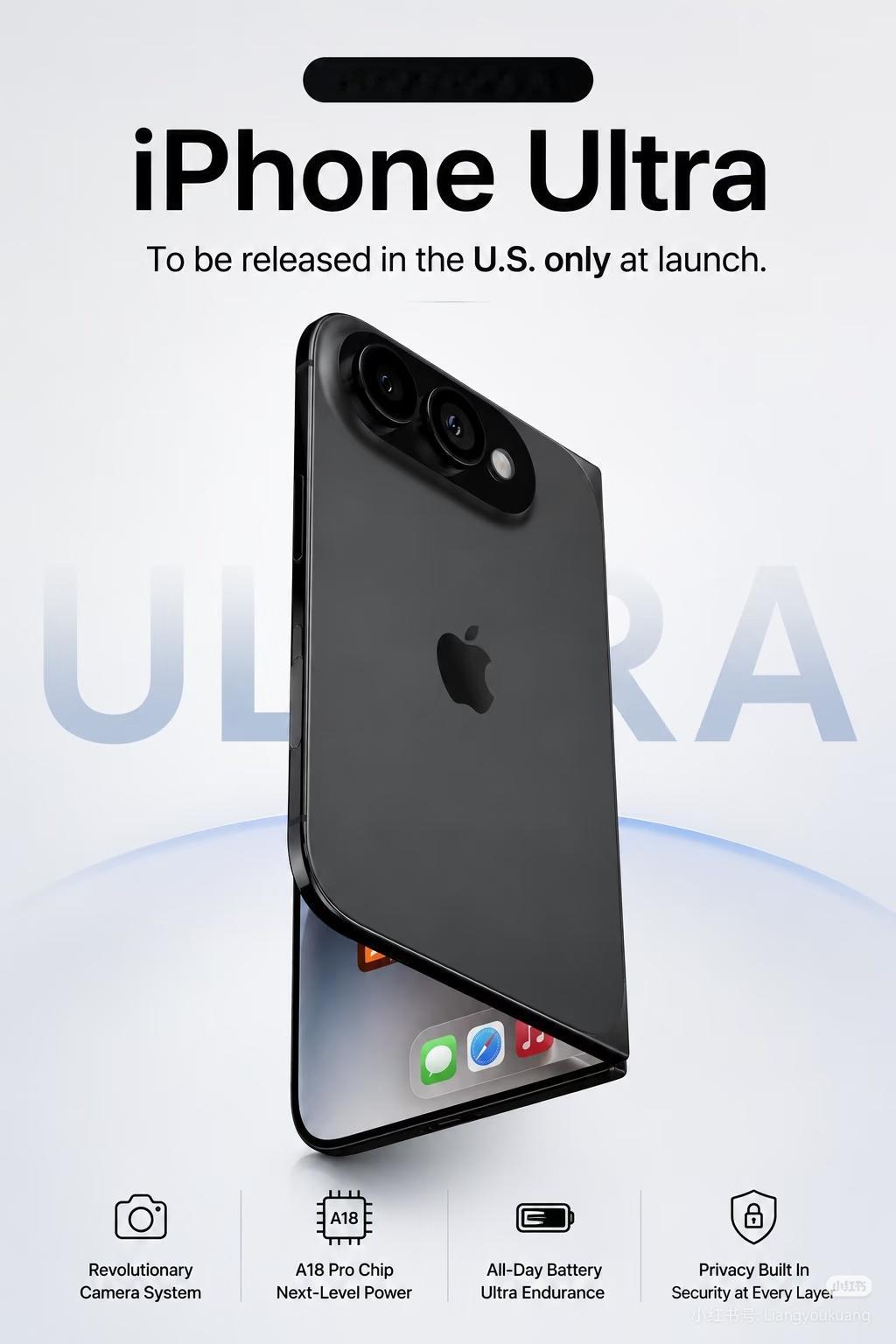 iPhoneUltra或优先供应美国市场受限于初期产能，苹果首款iPhone U
