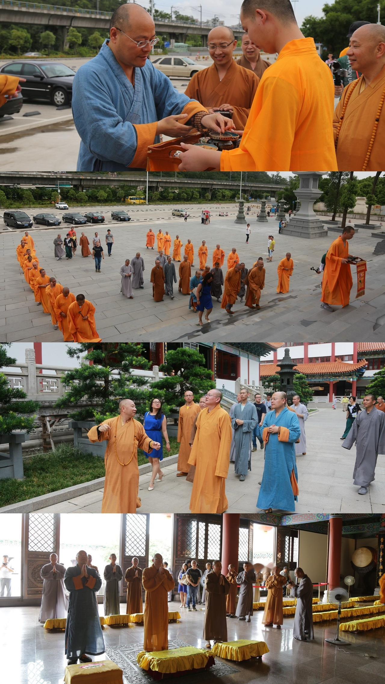 《乙未夏赴珠海普陀寺巡讲十载后忆题》
十载青山几度闻，霜钟遥应海潮音。
当时法雨