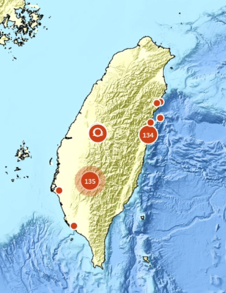台湾省气象局发布最新消息，今日（10日）下午约1时发生里氏5.3级地震，震源深度