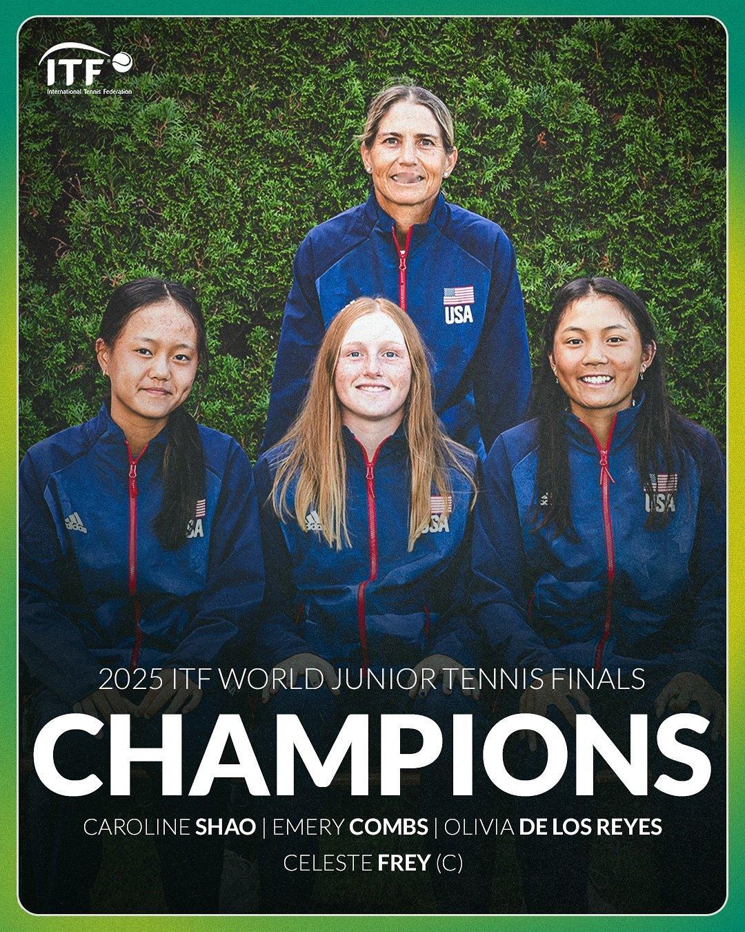 美国队！美国队！美国队！🏆美国队在2025ITF世界青少年网球团体赛女子组决赛
