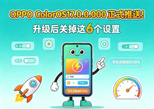 OPPO ColorOS17正式推送！升级关闭6项设置，手机流畅度提升30%