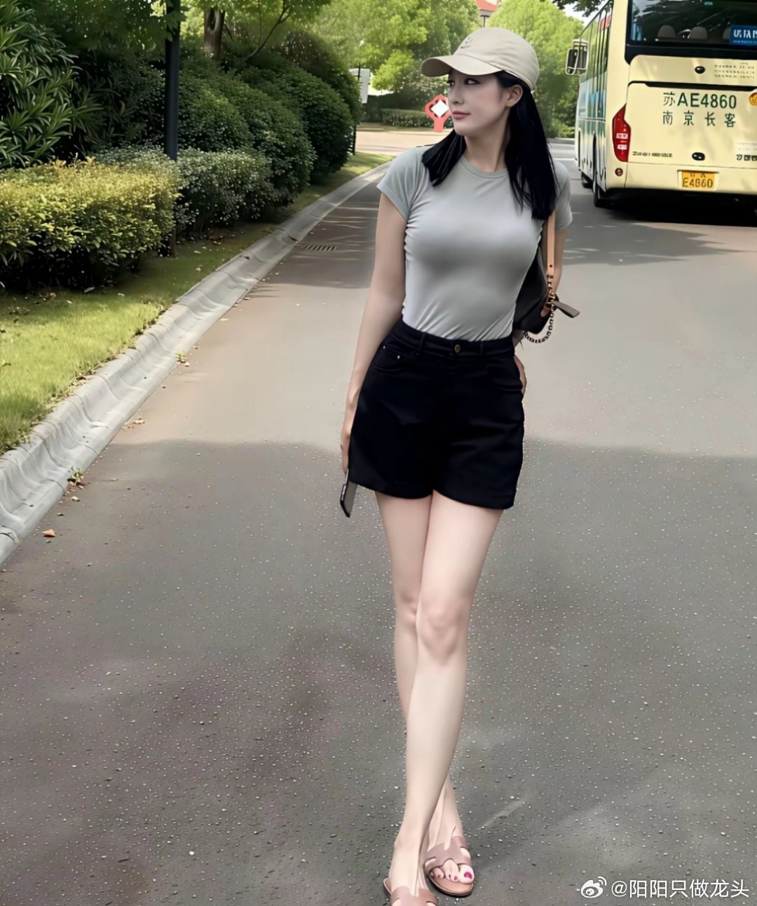 这位美女的穿搭，如果是满分100分的话，你可以打几分？ ​​​