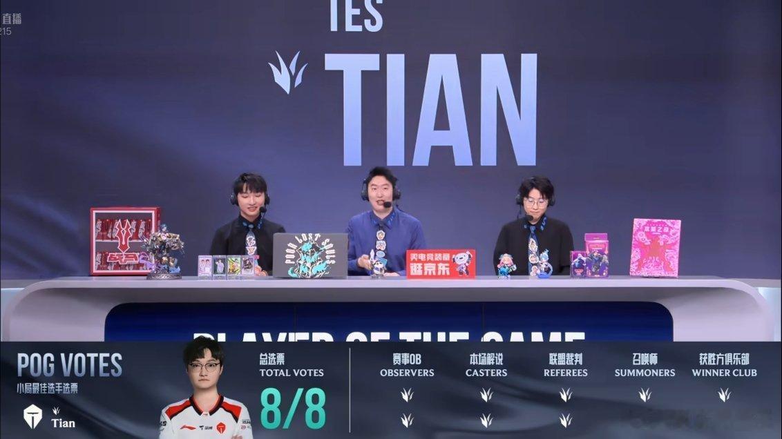 Tian无悬念的8票MVP，实力倒退七年，请神S9的自己。tian盲僧请神s9T