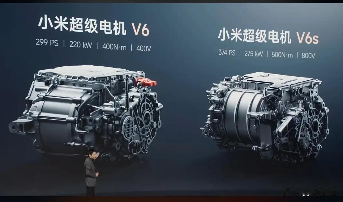 #小米汽车技术发布会# 小米超级电机V6和V6s，从参数看确实是目前全球顶级的，