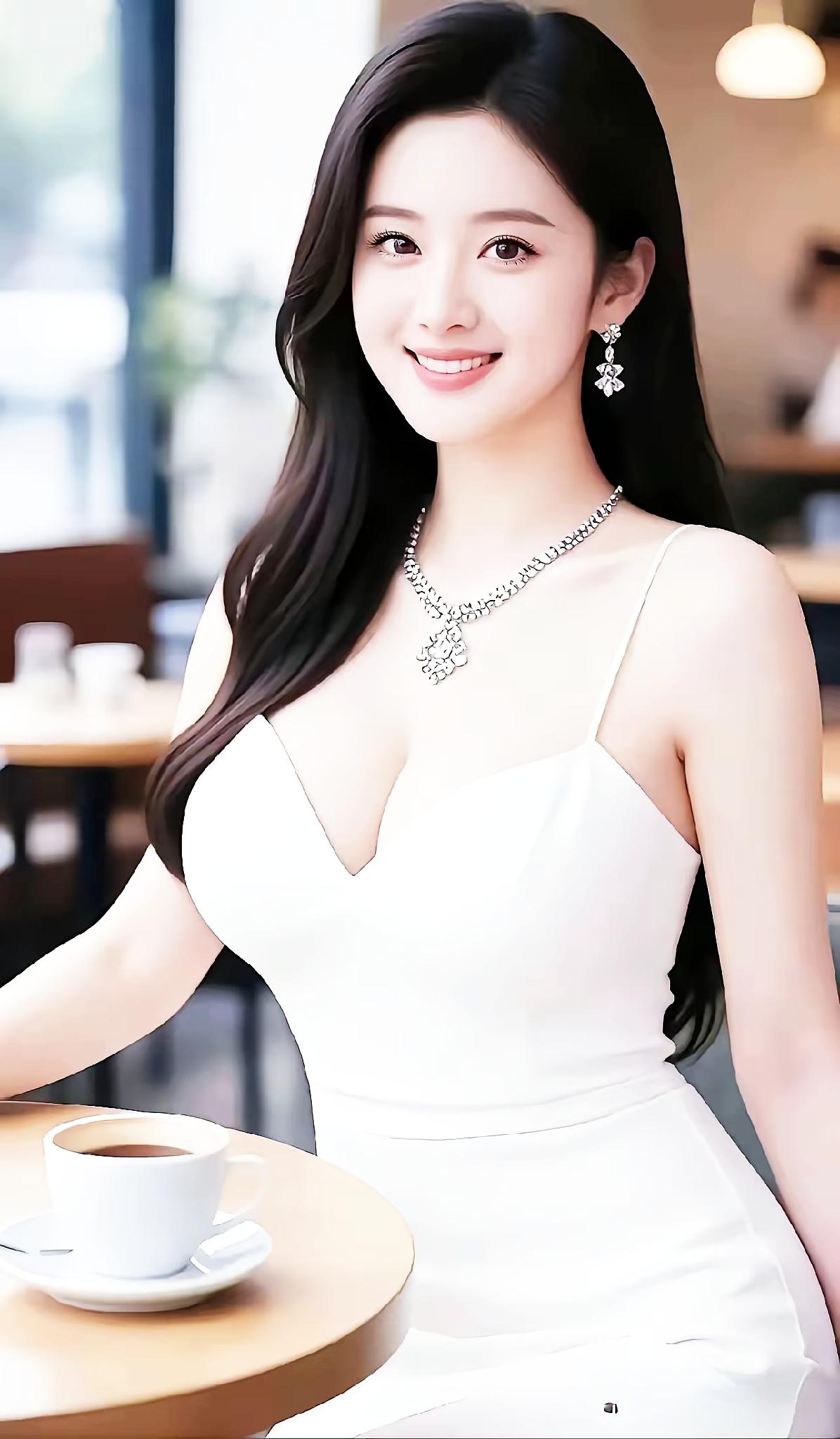 优雅咖啡时光，白裙与咖啡的完美邂逅💃☕️