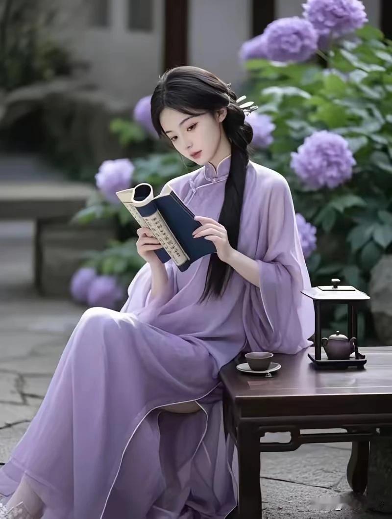 上联：旧书伴月读
下联：潭影空人心