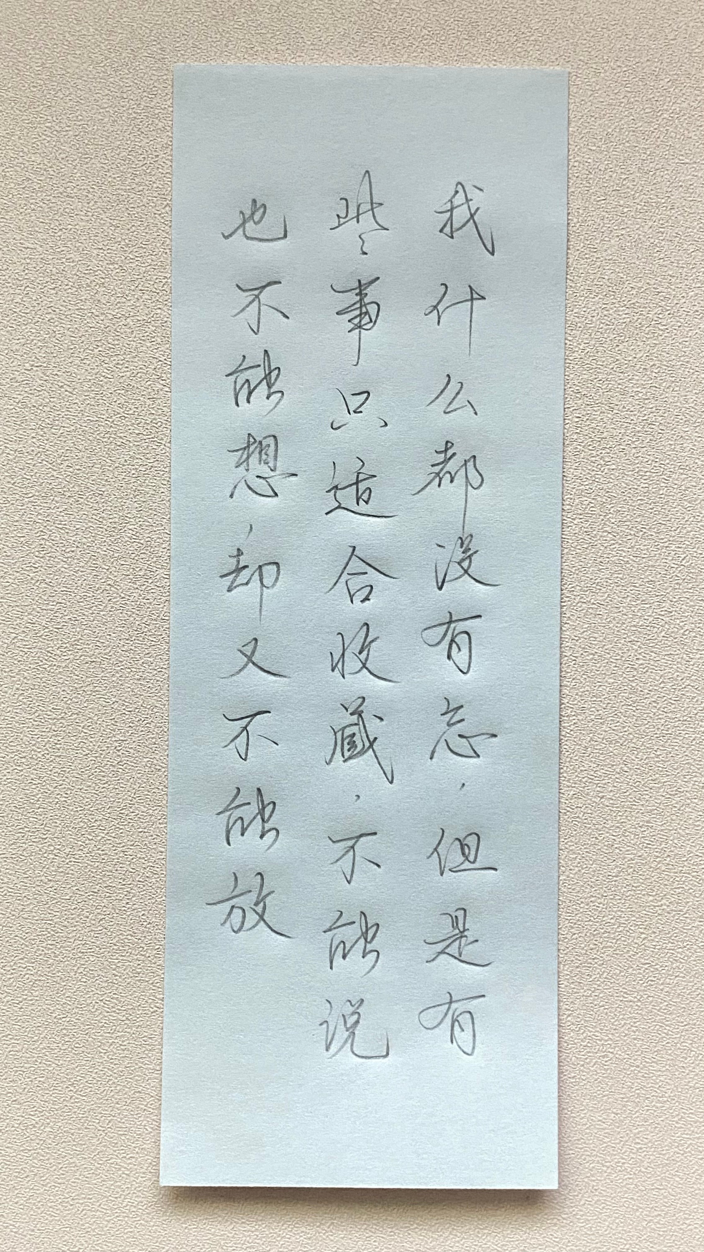 今日作业（2025.2.9）我什么都没有忘，但是有些事只适合收藏，不能说，也不能