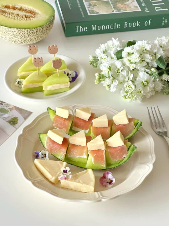 夏日下午茶🍃火腿蜜瓜芝士🍈蜜瓜芝士夹🥓