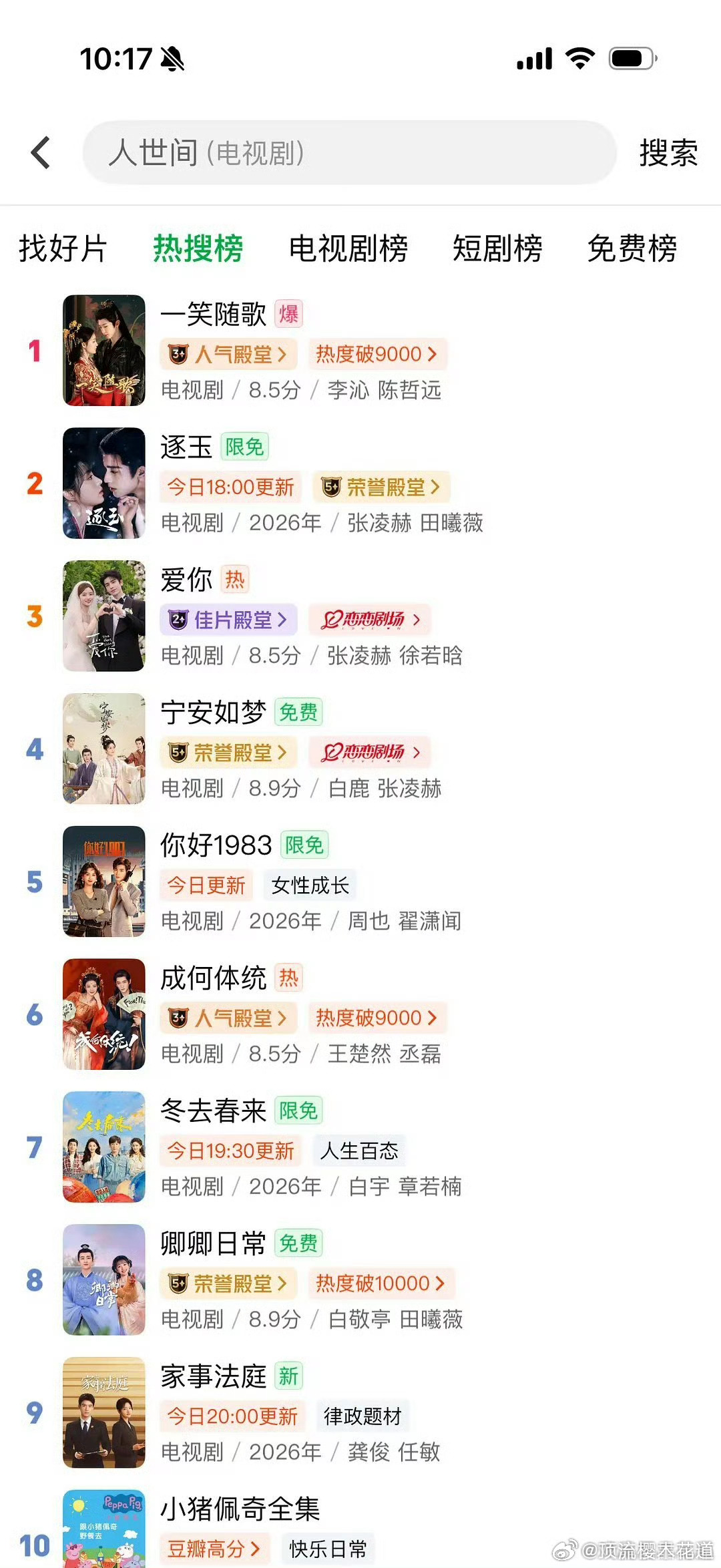 一笑随歌爱奇艺双榜超逐玉啥情况，为什么一笑随歌登顶了，这部剧播出的时候营销是真的