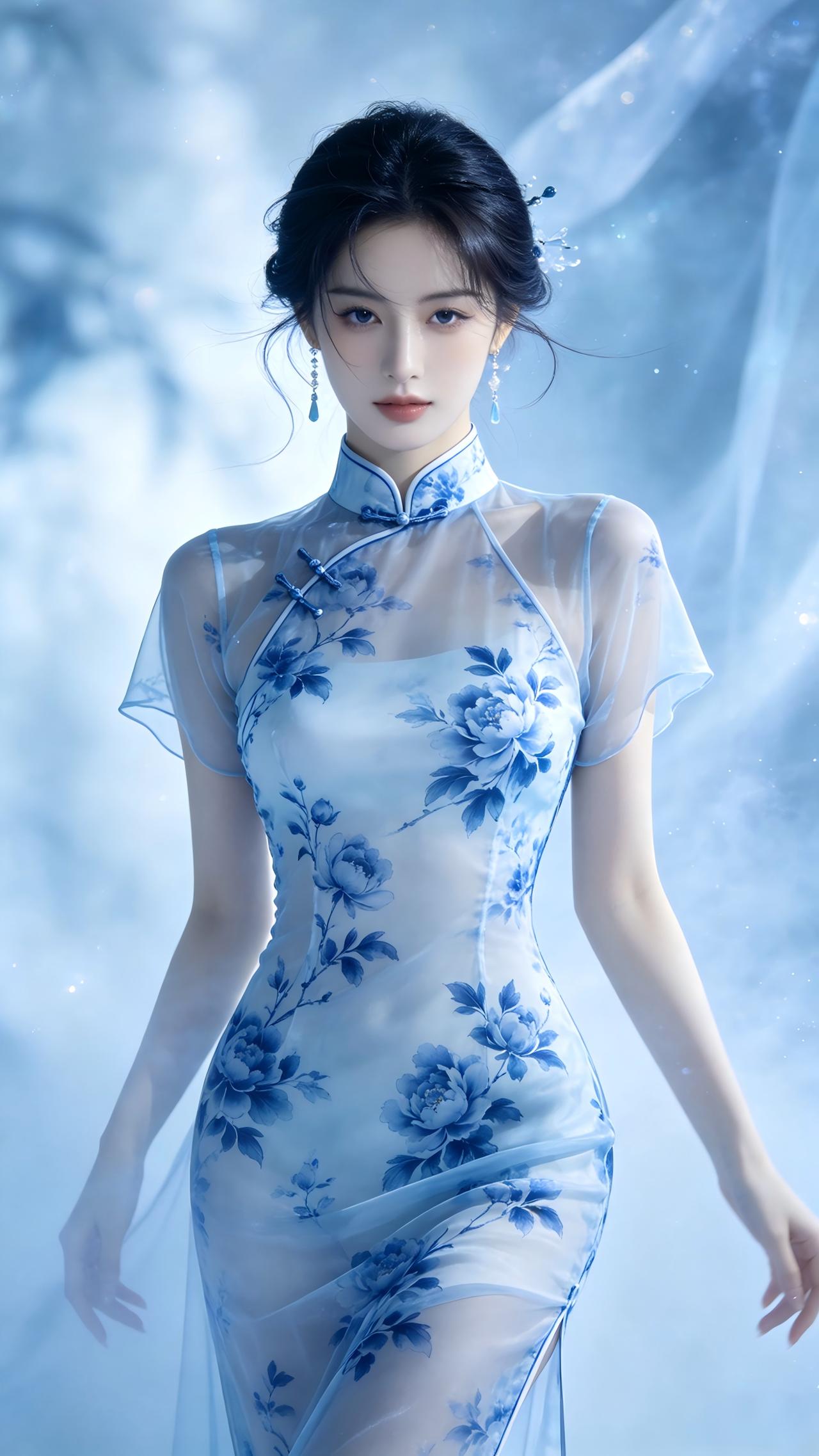 高清美女旗袍高雅气质美女美女人像群