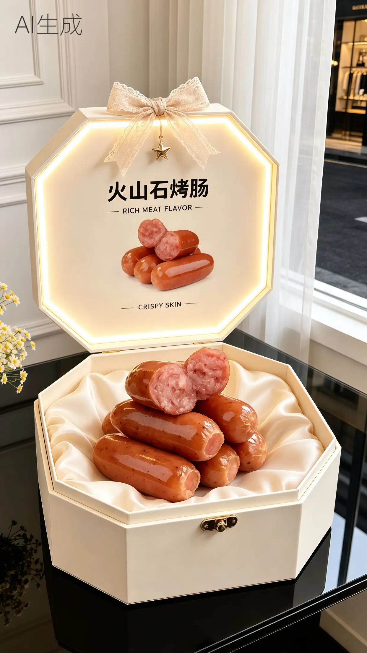 火山石烤肠 爆汁烤肠 鲜肉烤肠