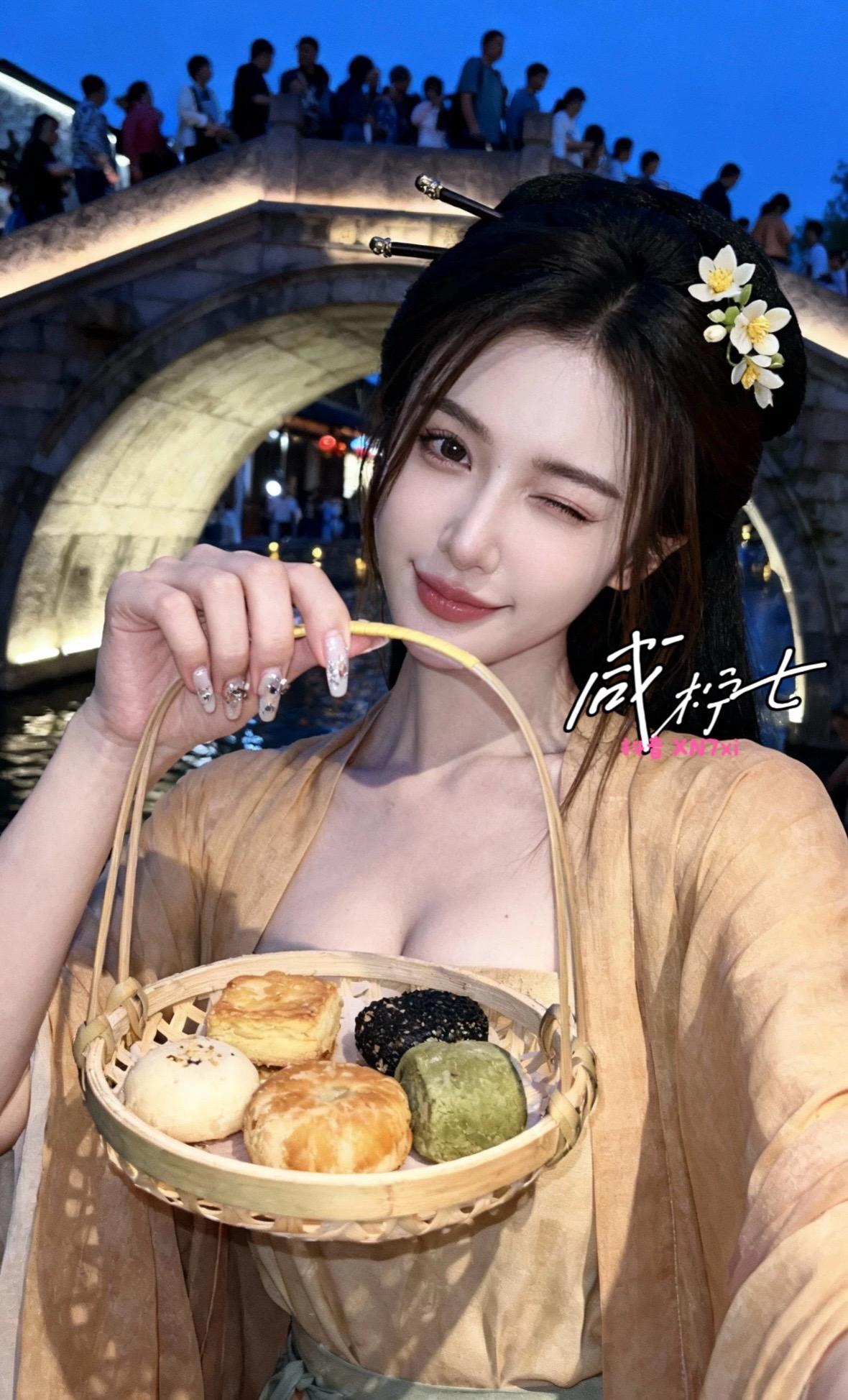 爱随风起张芸京 美女甜妹汉服