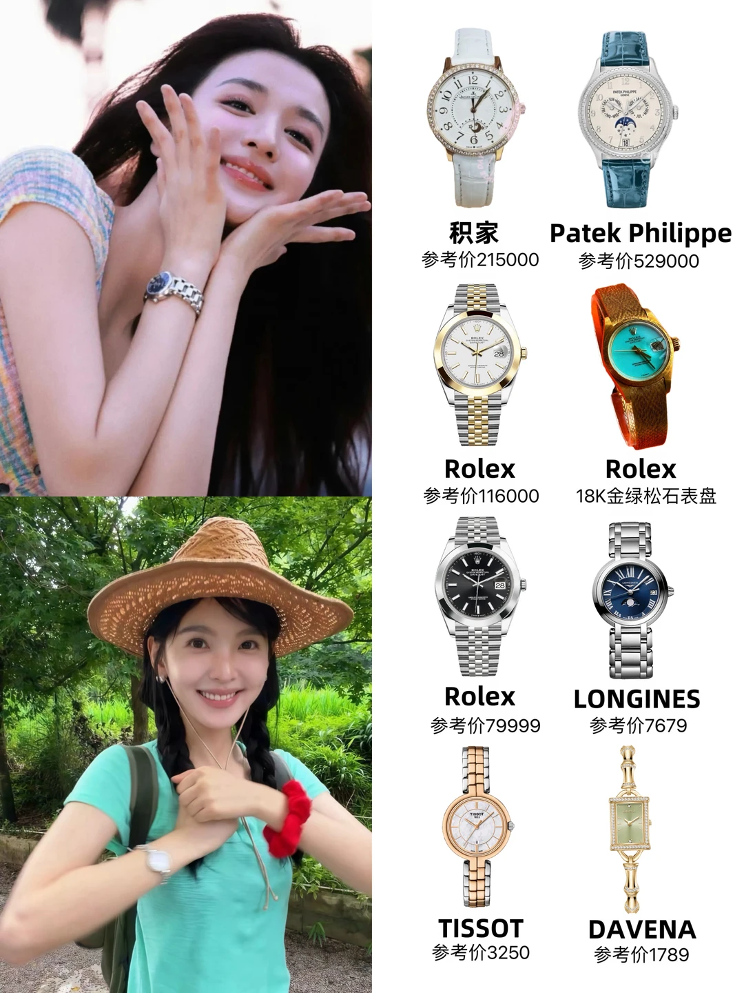女明星手表合集⌚️贵气感藏不住‼️