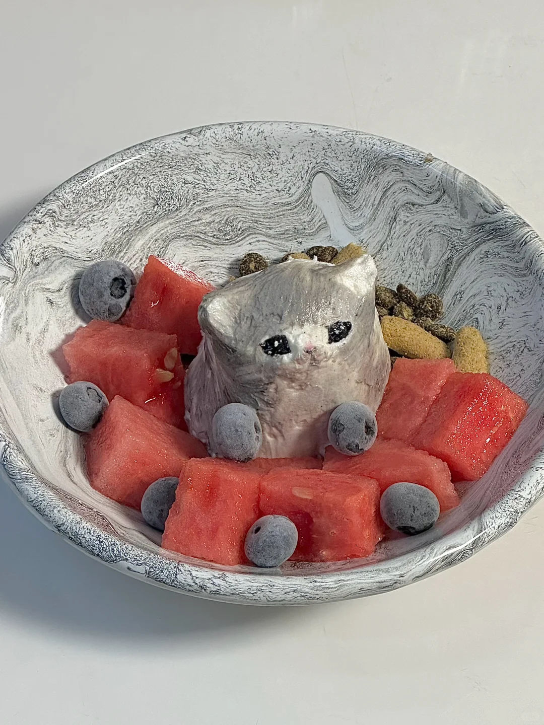 流泪猫猫头酸奶碗