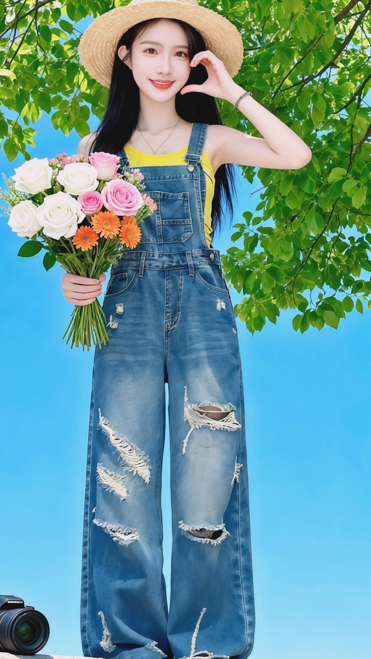 时尚 穿搭 连体裤 随性穿搭 背带裤