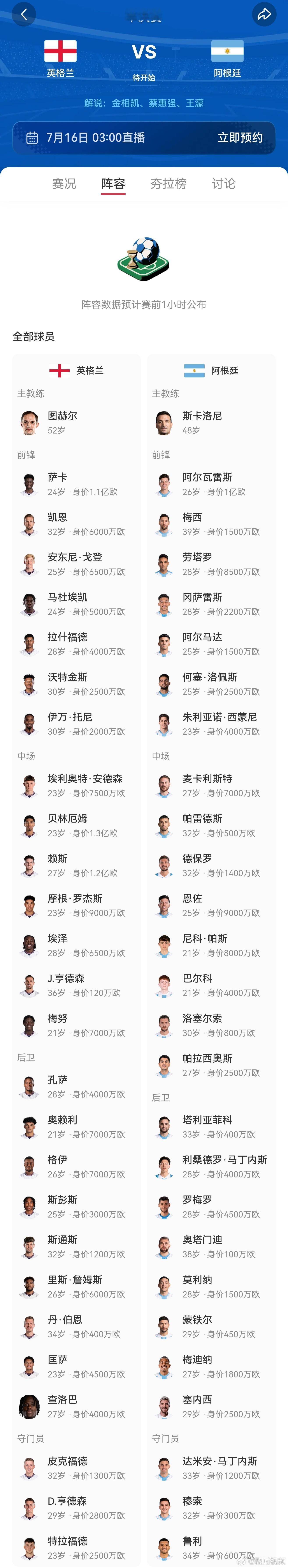 阿根廷英格兰再迎宿命对决时隔24年，英格兰与阿根廷在世界杯半决赛上演“宿命六番战