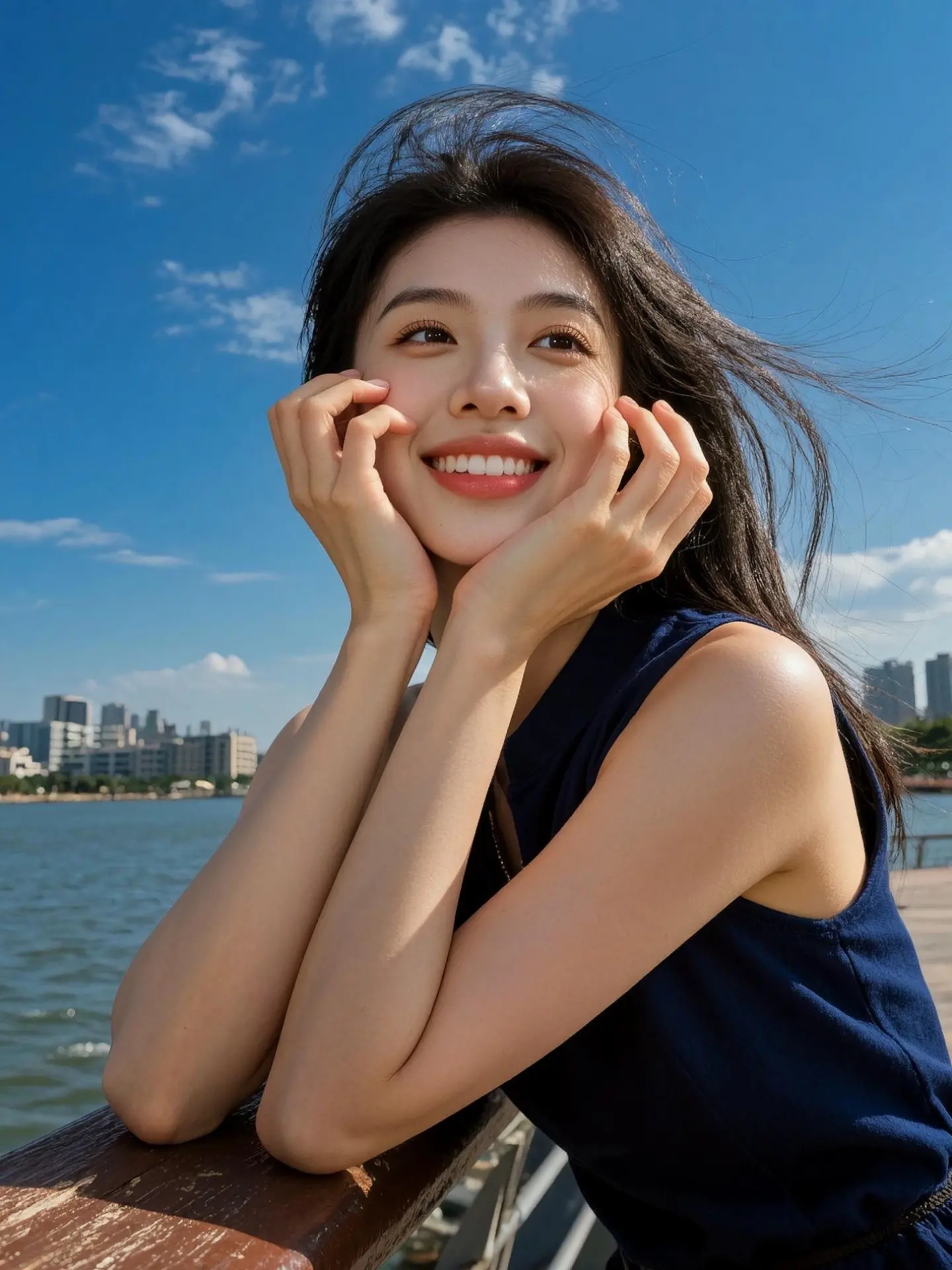 AI河畔清新照 随变ai随便玩 ai创作 用ai创作打开春天 随变一拍都很夯