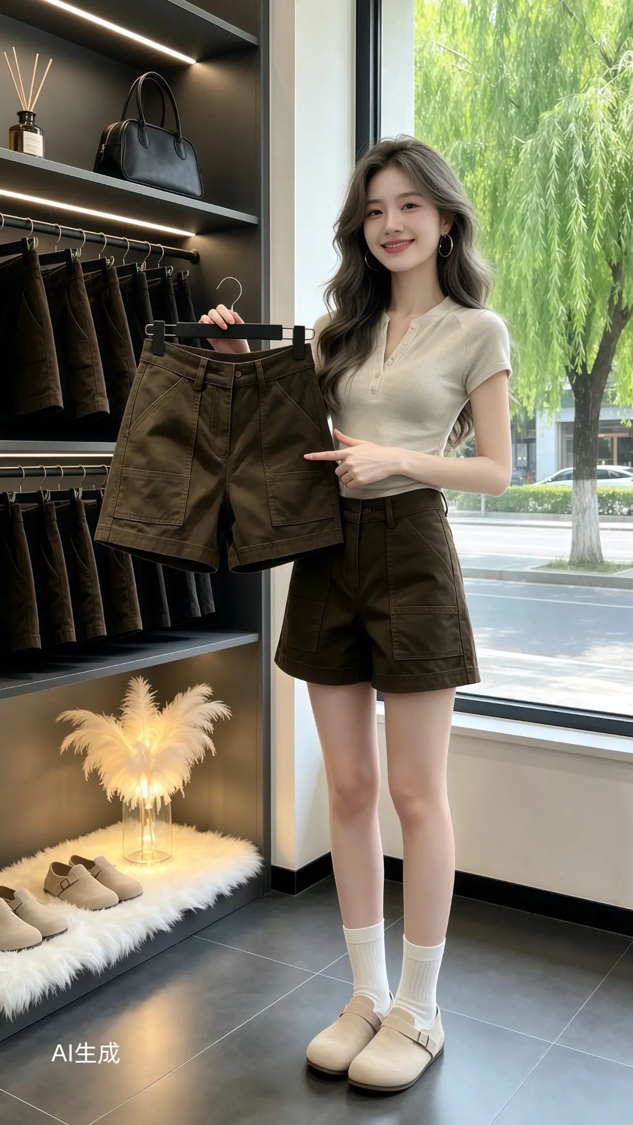 高腰显瘦a字短裤 适合小个子女生的短裤 显瘦高腰百搭短裤 穿出自己的风...