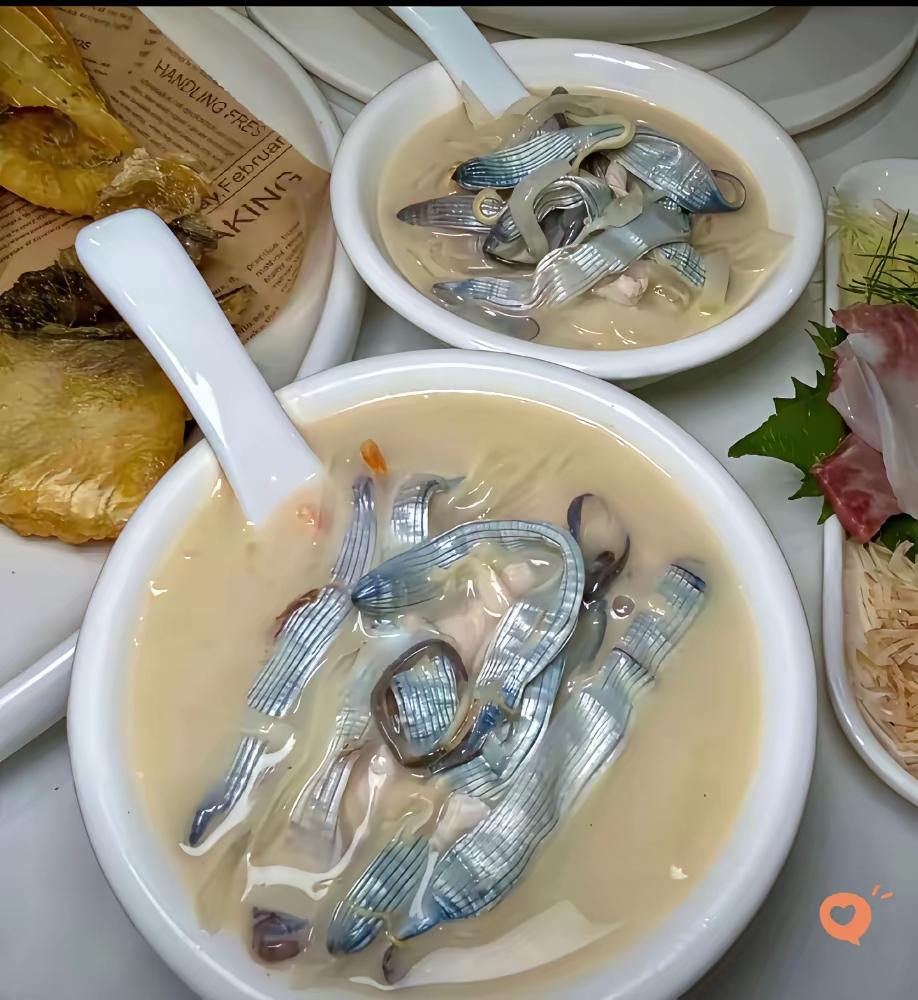 这是什么高级靓汤啊？怎么看怎么像女生的胸罩带！