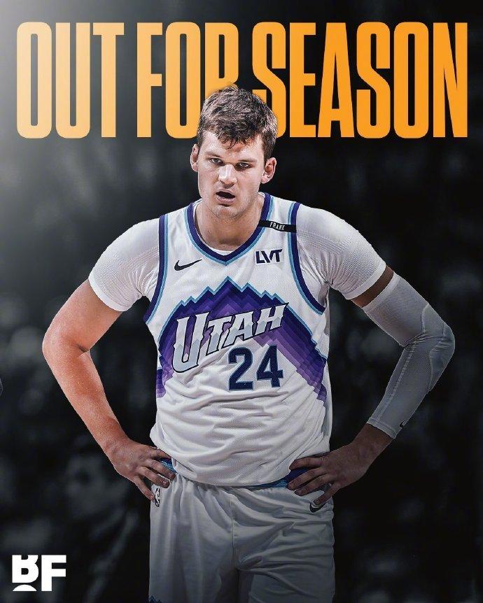 NBA：爵士中锋凯斯勒将接受肩膀手术，赛季报销。
此前，爵士有意交易凯斯勒，而湖