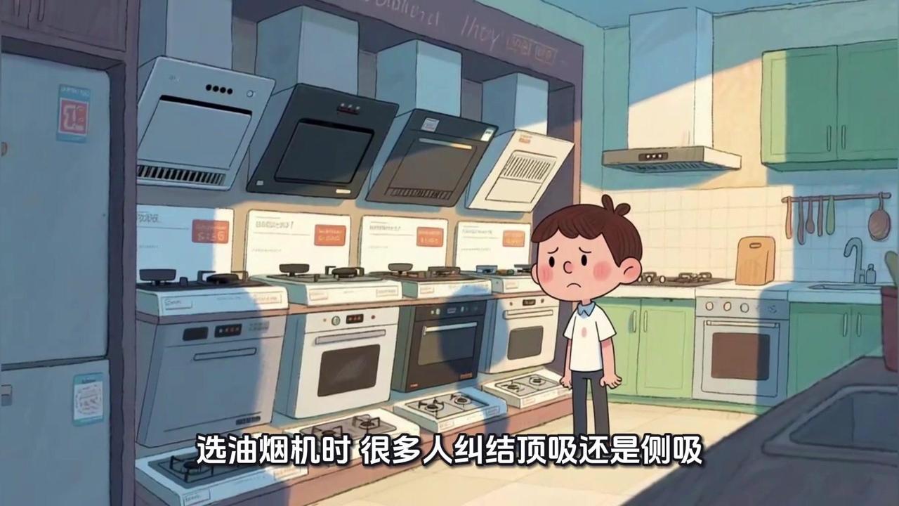 很多人在选油烟机时，纠结顶吸还是侧吸，忽略了最关键的安装高度，这直接决定油烟能否
