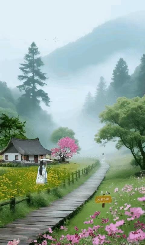 半生风雨，几度枯荣，如今回首，岁月都是归处。

柳随风，暮色重，雨巷空阶，送晚愁
