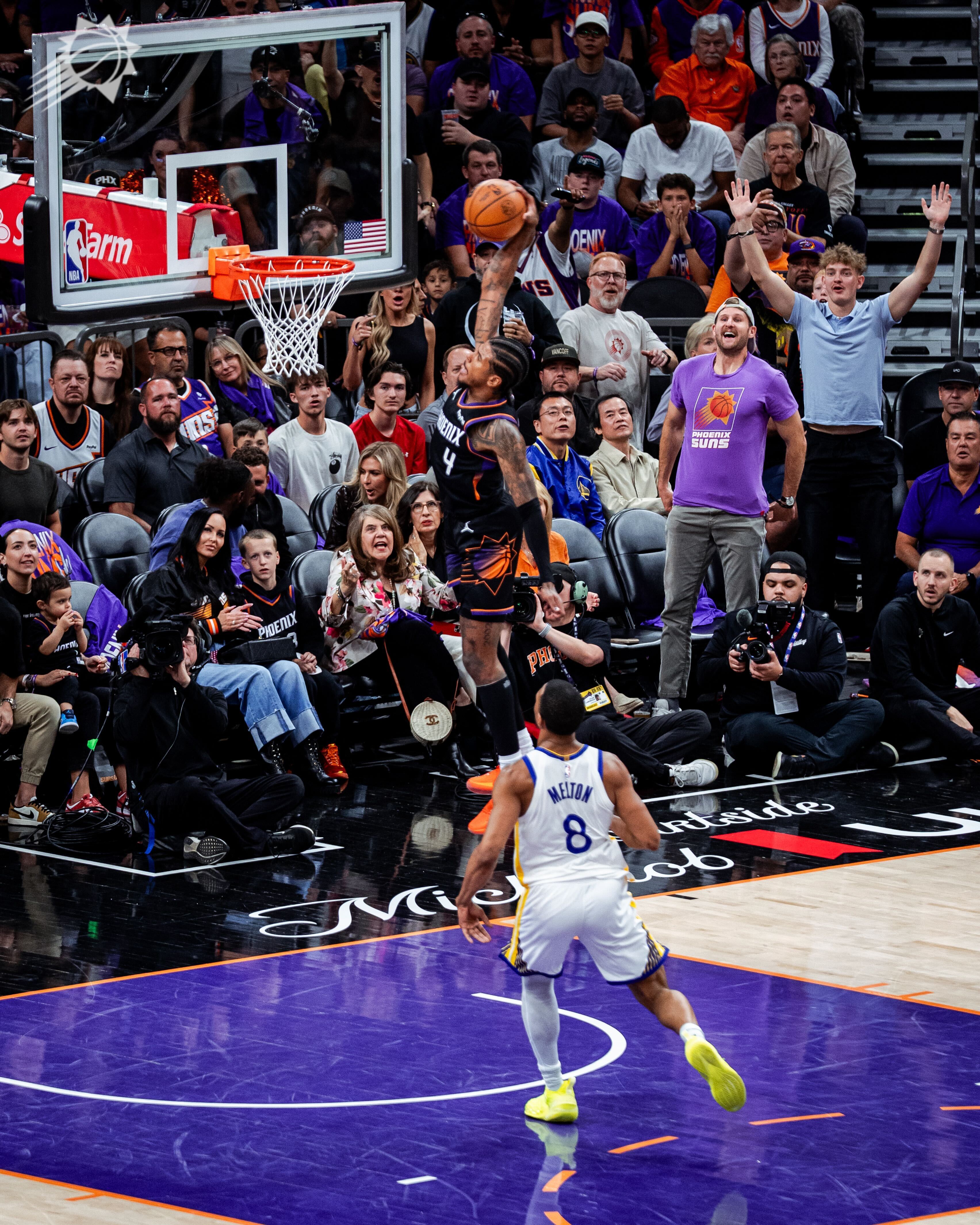 先发阵容再次将分差扩大至两位数！对手叫停了！菲尼克斯太阳 ｜勇士vs太阳 ｜ 