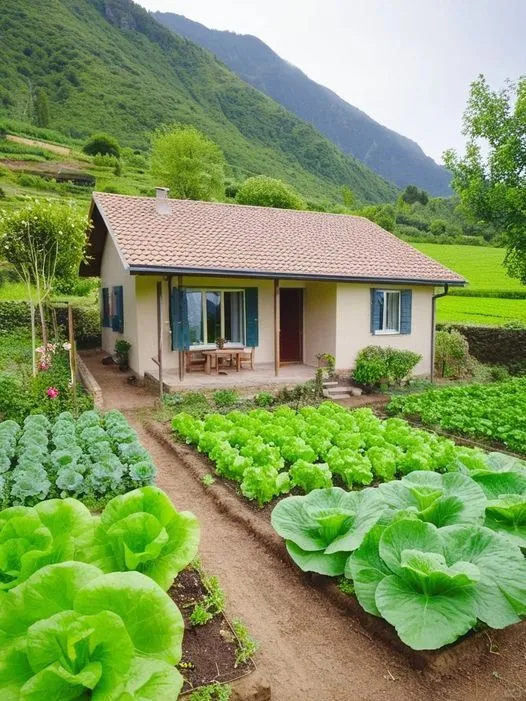 美图欣赏——一方菜园 - 山脚下的丰收乐园