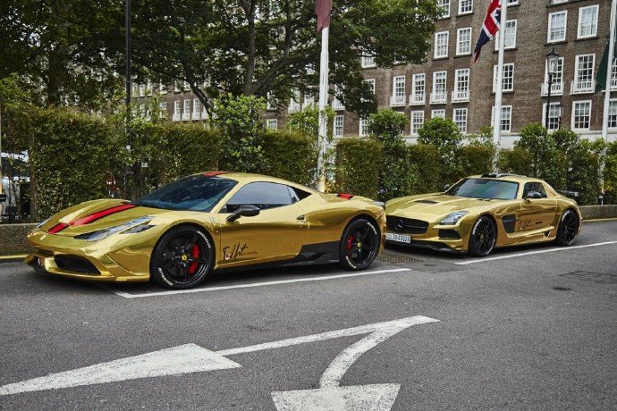 电镀金法拉利458 Speciale ​​​