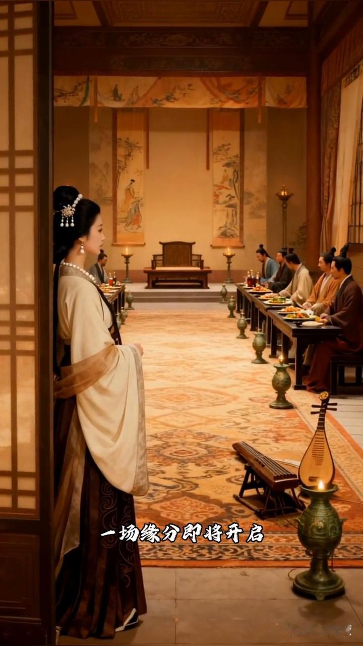 西汉临坊。
小云雀AI生成。
西汉临坊，卓府宴厅宾客云集，一场缘分即将开启。辞赋