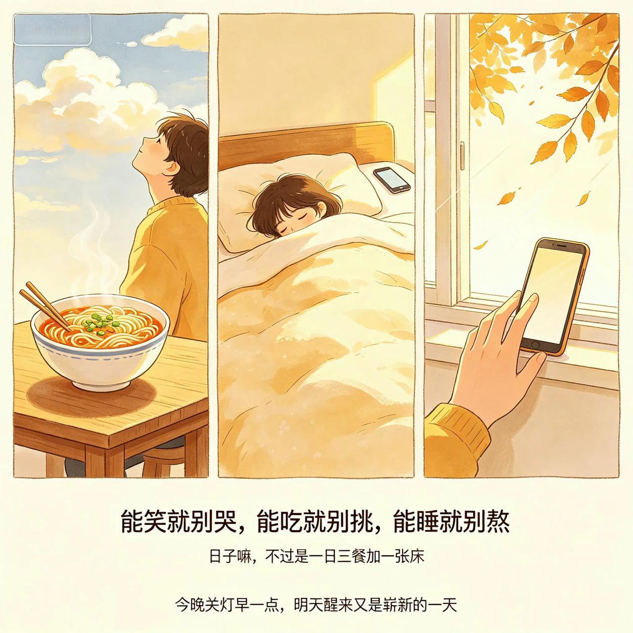 你说得对，生活就该这样。

别想太复杂，别算太清楚，别把每件事都当真。吃碗面就吃
